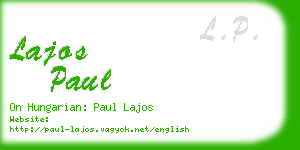 lajos paul business card